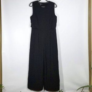 NWT Lulus Size M Glam-bition Black Backless Midi Jumpsuit